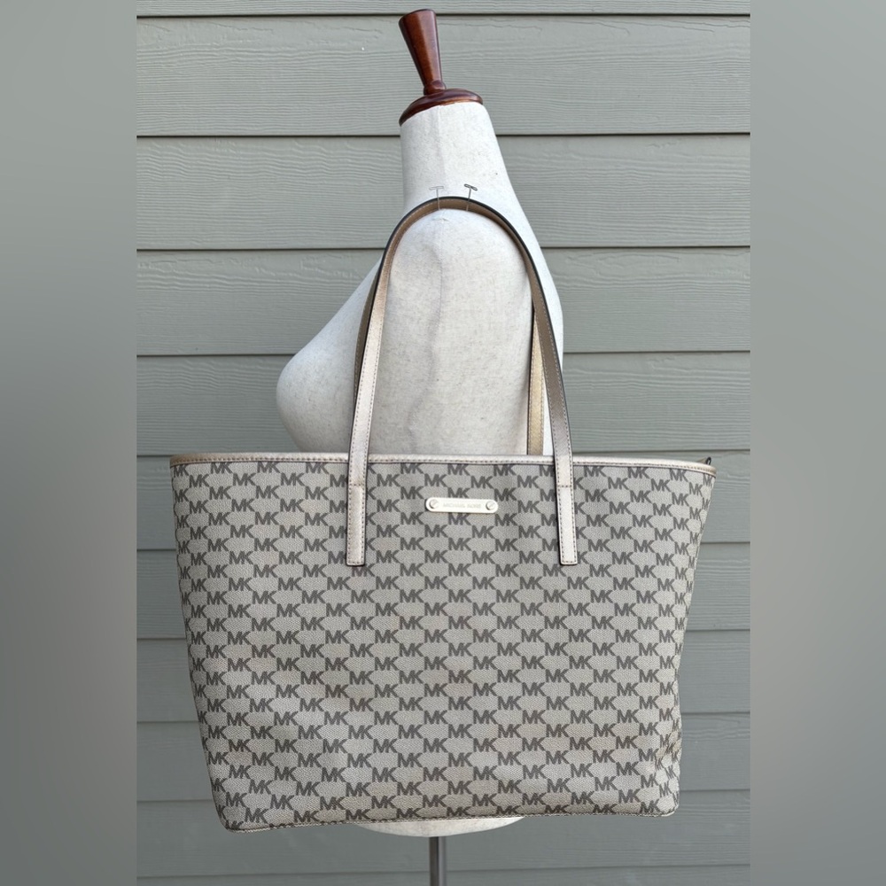 Michael Kors Large Gold Color Monogram Tote - Excellent Condition